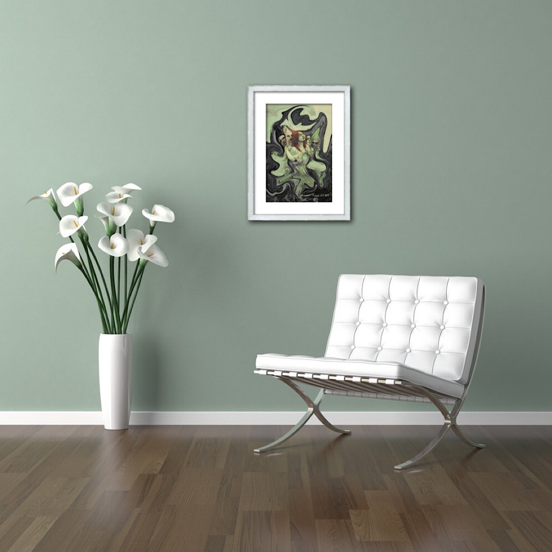 Spring - Green Picture On Canvas by Ryan Louder