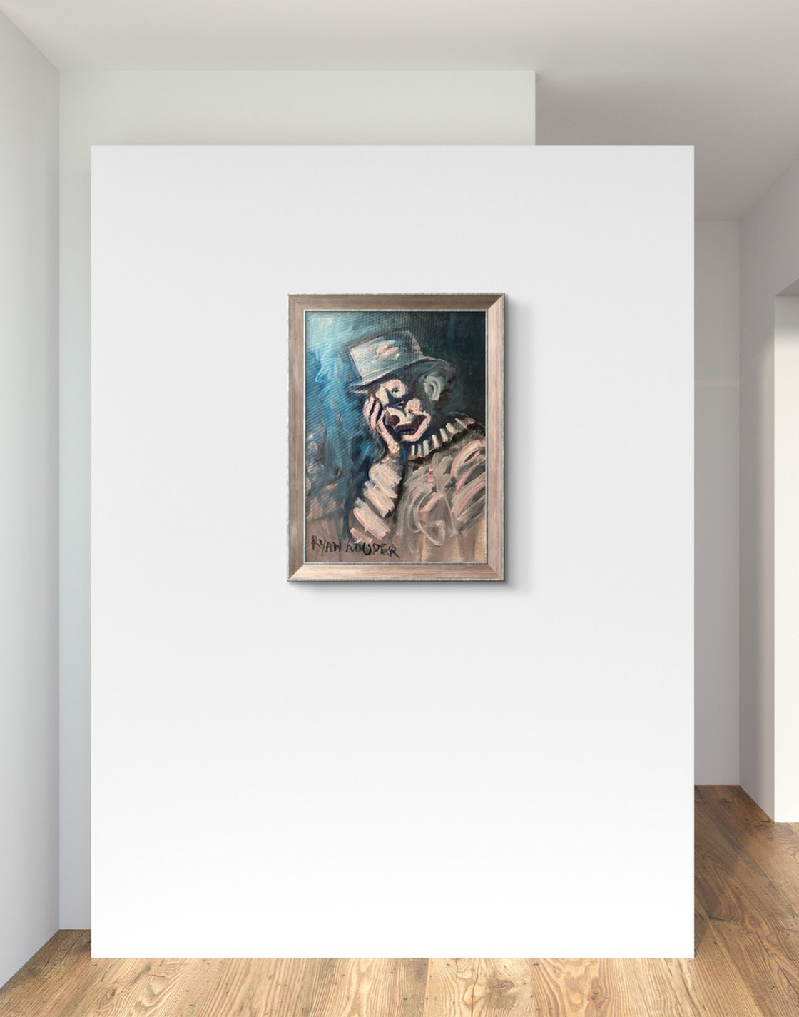 A painting titled 'The Politician by Ryan Louder' by Ryan Louder