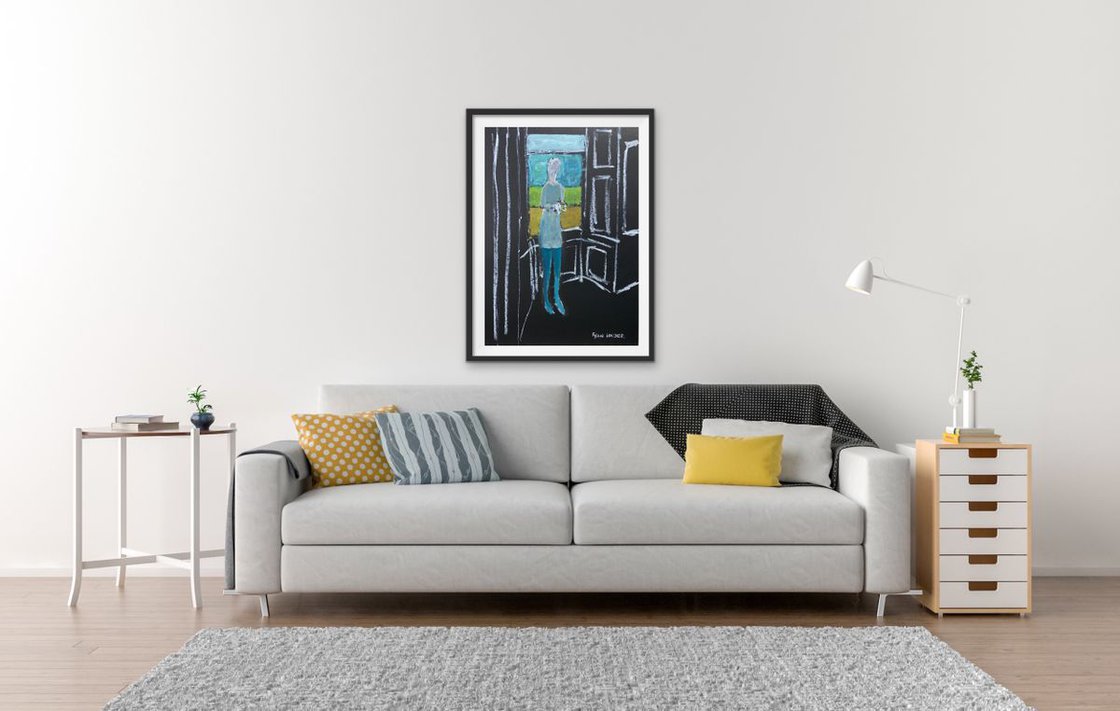 coffee in the morning by the bay window by Ryan Louder - Sold
