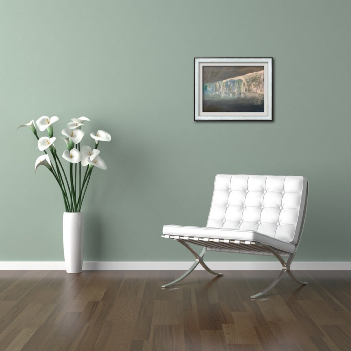 A painting titled 'Iceberg by Ryan Louder' by Ryan Louder