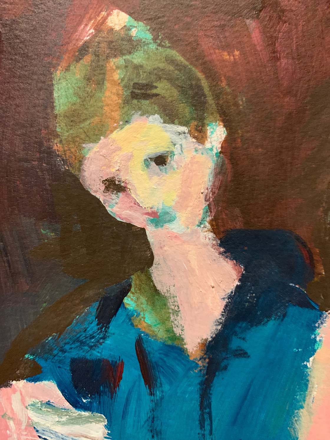 A painting titled 'Playing Cards In A Paris Cafe by Ryan Louder' by Ryan Louder