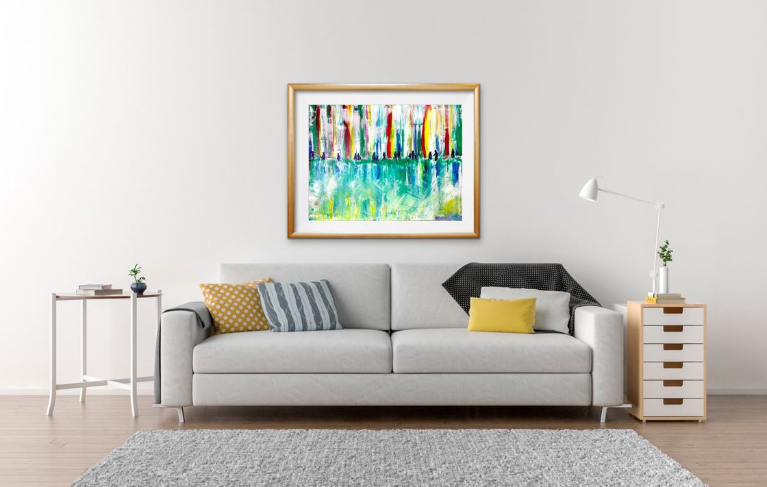A painting titled 'London Shopping 2 by Ryan Louder' by Ryan Louder