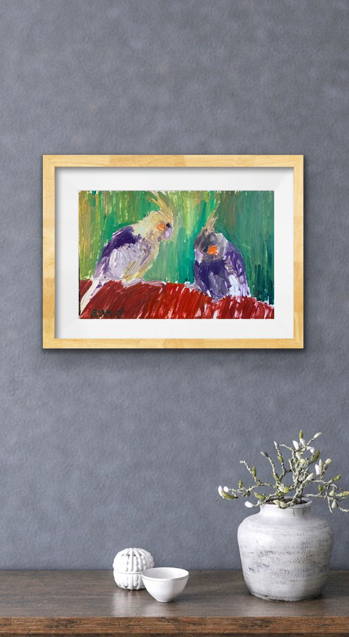 Bird - Cockatiel - 2 Cockatiels By The Window by Ryan Louder