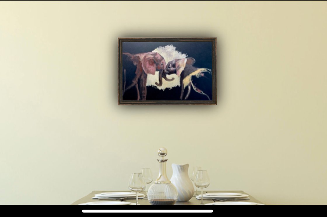 Two Elephants by Ryan Louder - Sold