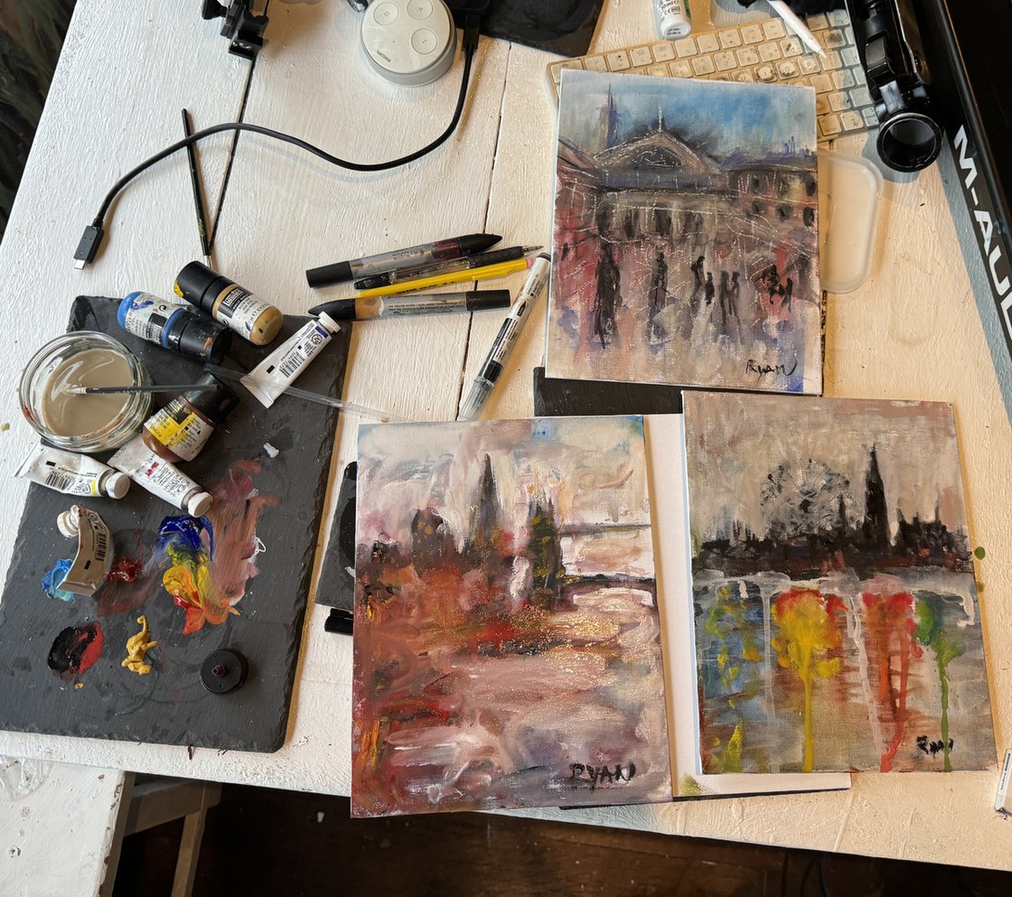 A painting titled 'London 3 by Ryan Louder' by Ryan Louder