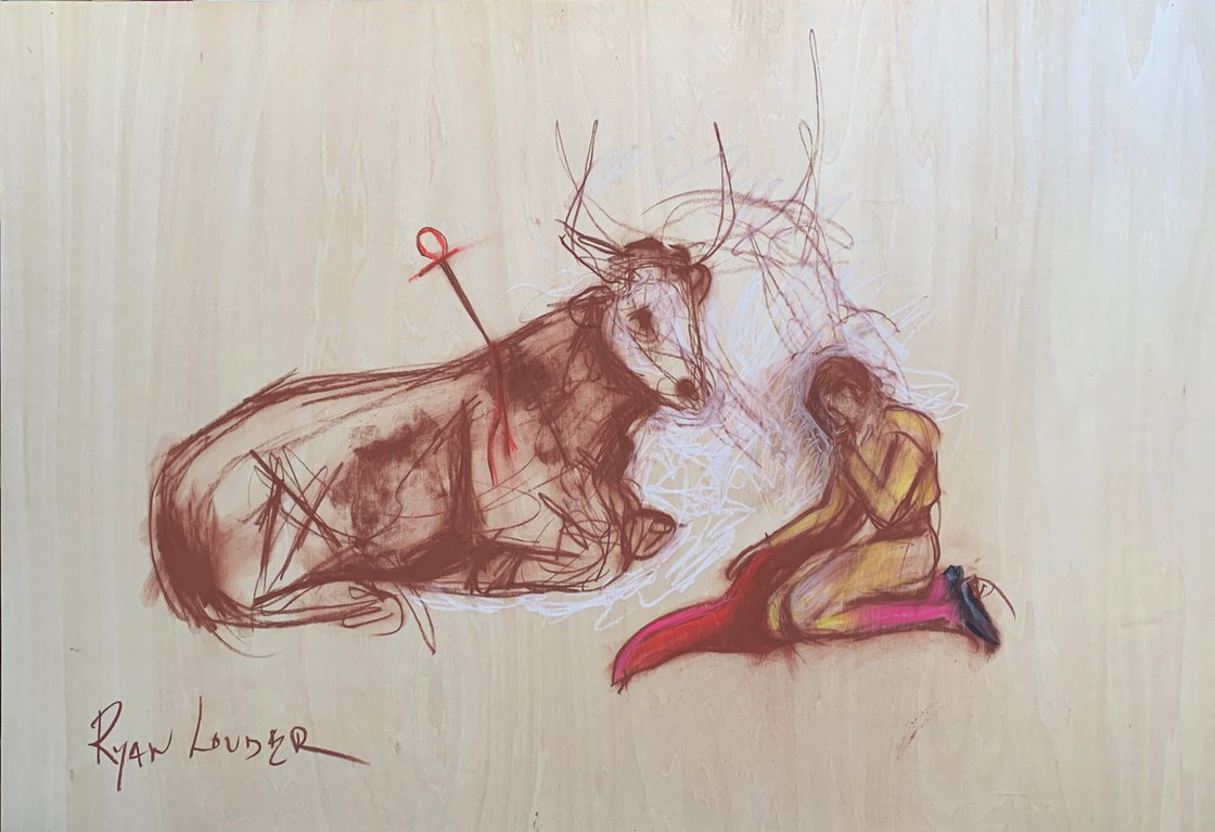 The End Of The Bull Fight by Ryan Louder - Sold