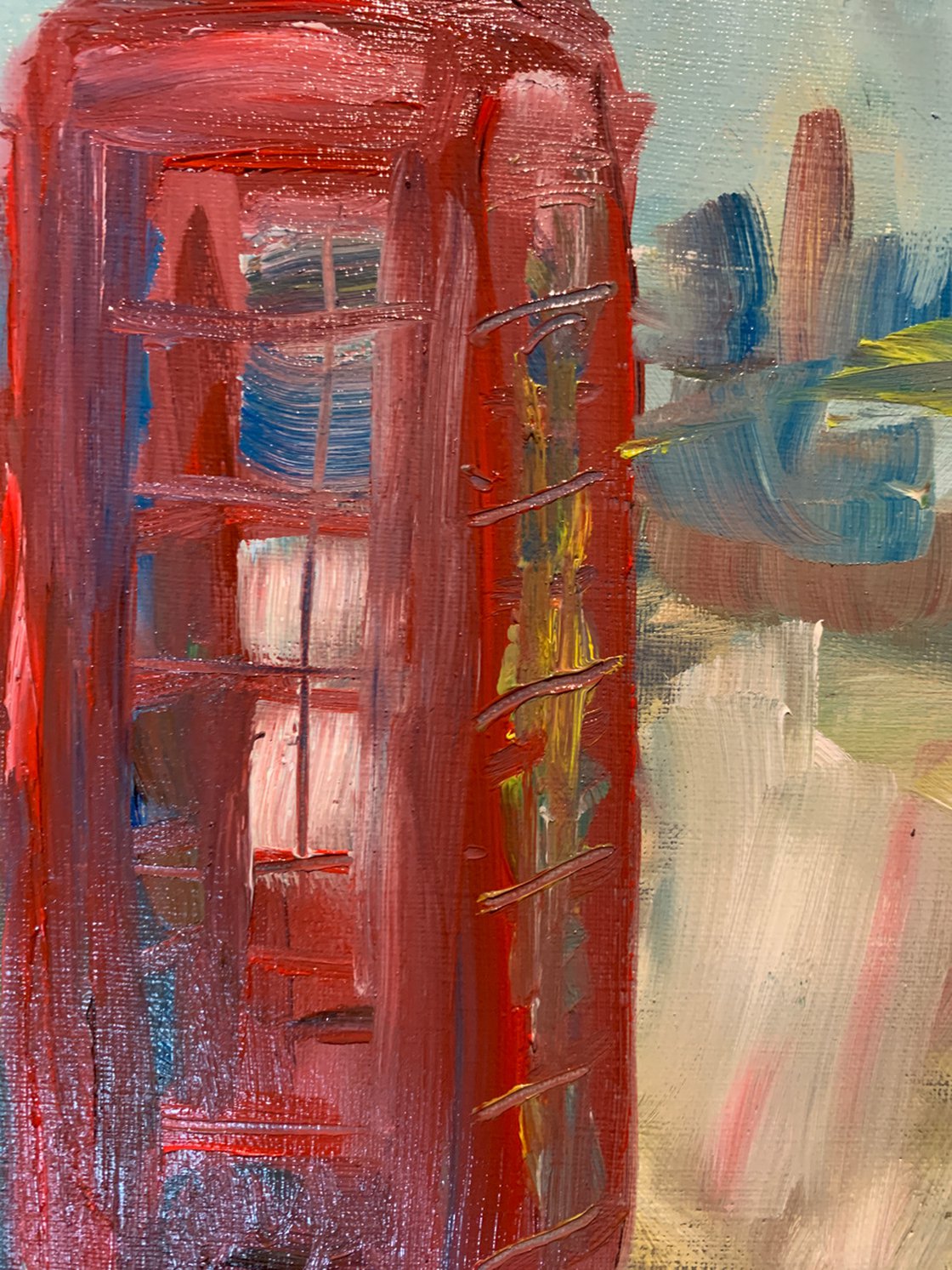 A painting titled 'London on A Summers Day. by Ryan Louder' by Ryan Louder