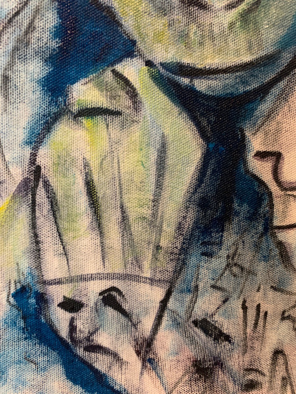 A painting titled 'Under The Cloth by Ryan Louder' by Ryan Louder