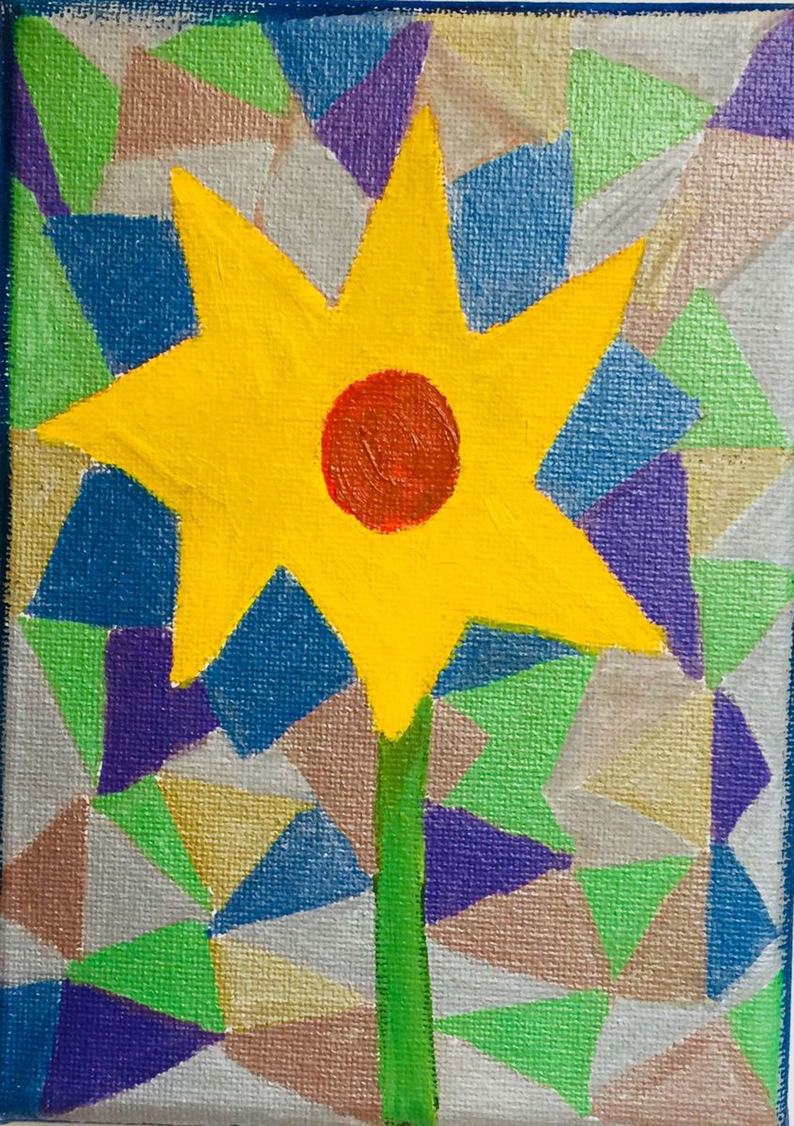 A painting titled '7 Petals by Ryan Louder' by Ryan Louder