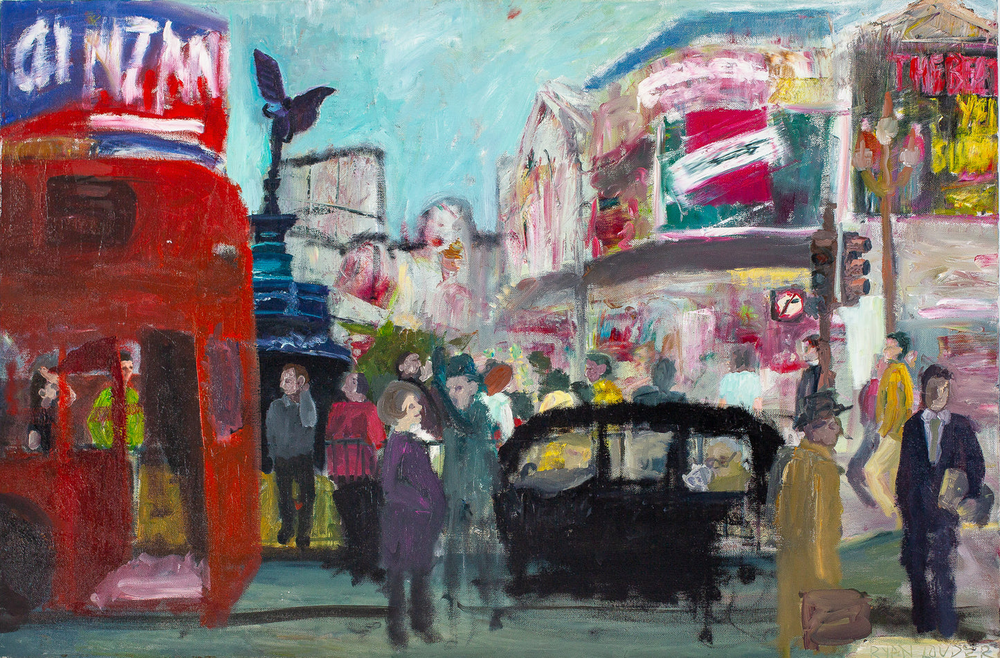 A painting titled 'Piccadilly Circus 1969' by London Paintings