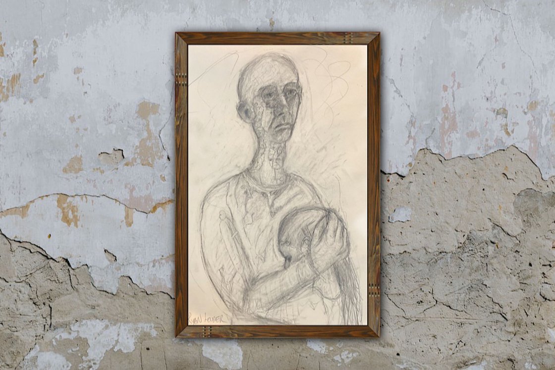 A painting titled 'A Hug by Ryan Louder' by Ryan Louder
