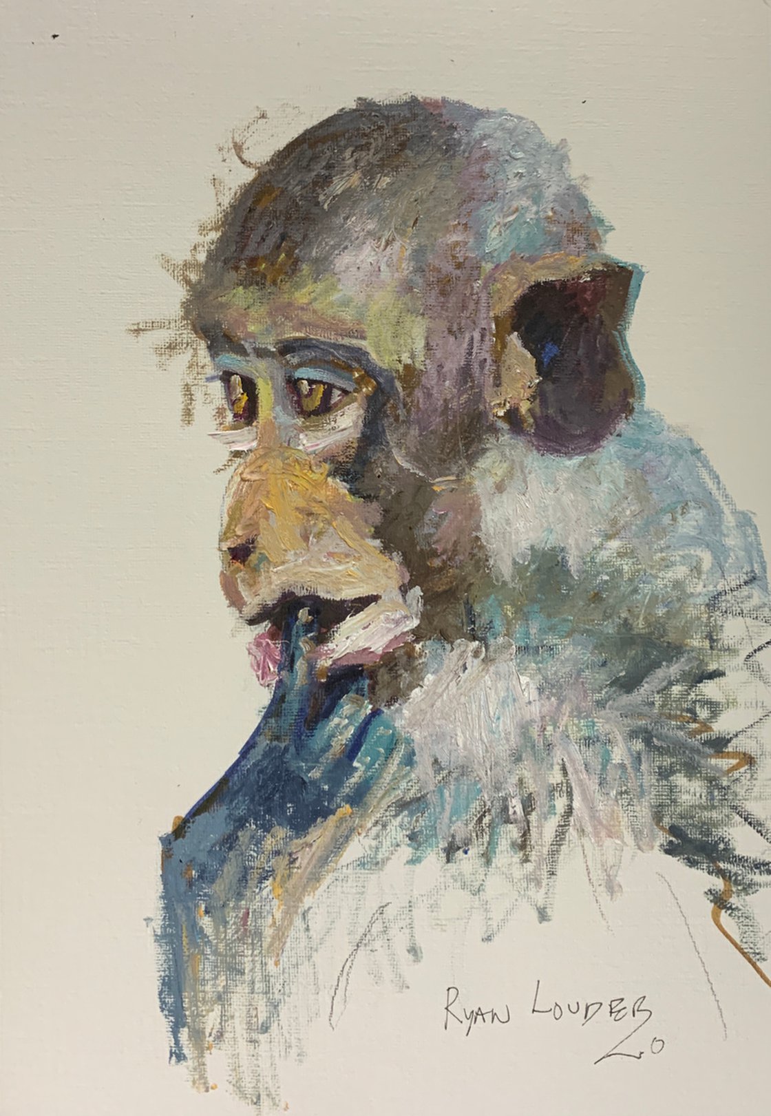 Monkey by Ryan Louder - Hahnemühle German Etching Fine Art Print