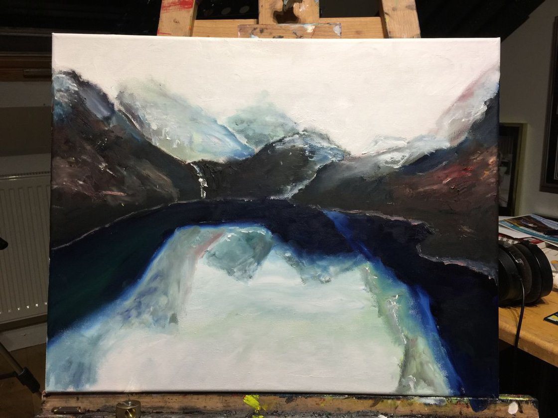 Snowy Landscape by Ryan Louder - Sold