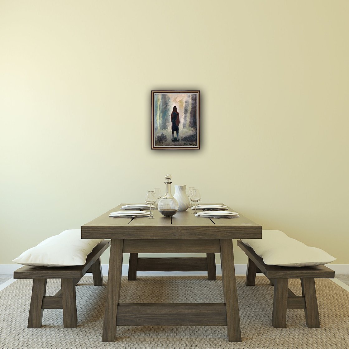 A painting titled 'Walking In The Forest by Ryan Louder' by Ryan Louder