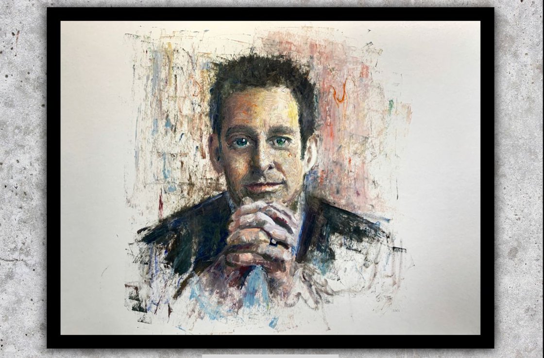A painting titled 'Waking Up With Sam Harris by Ryan Louder' by Ryan Louder
