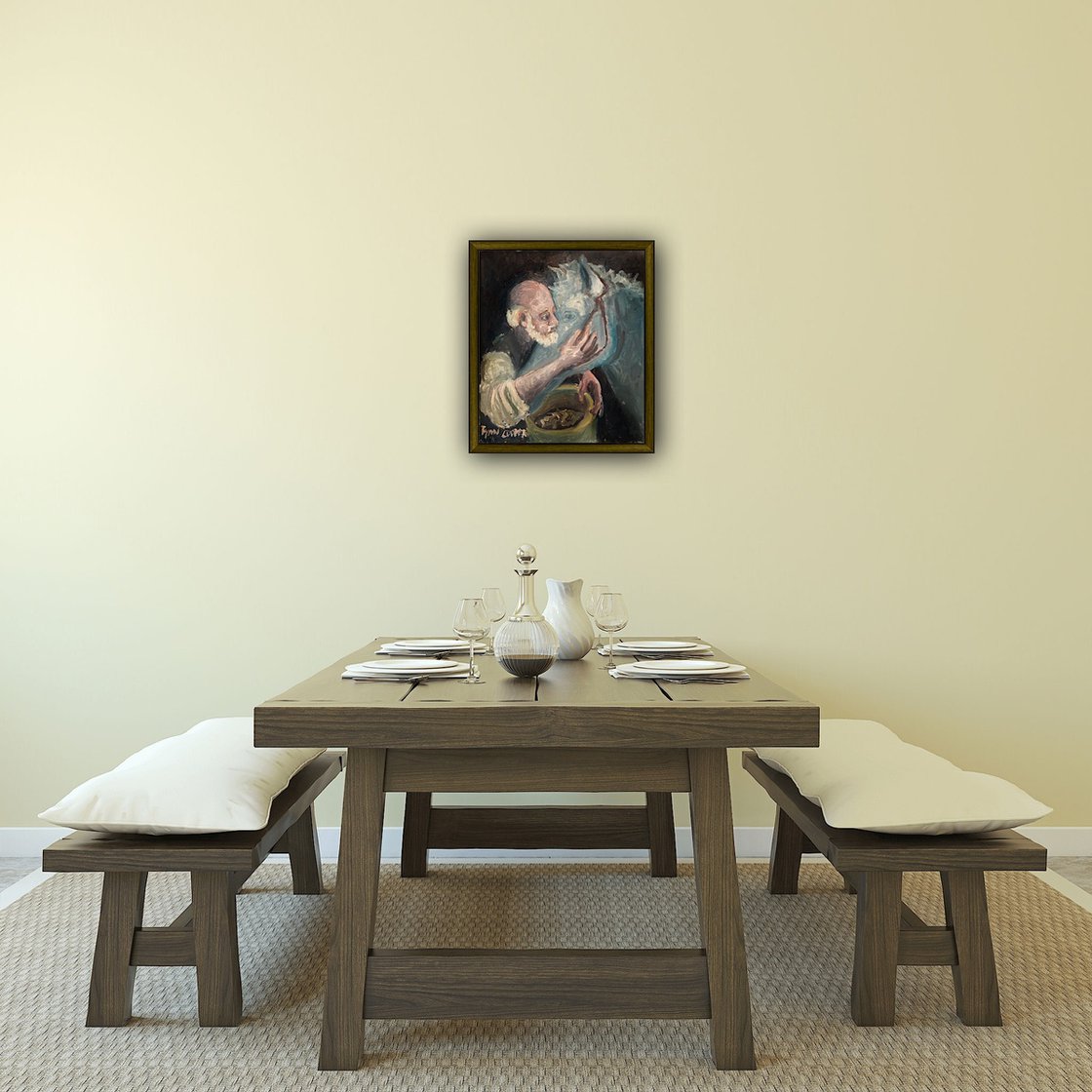 Feeding The Reluctant Horse by Ryan Louder - Sold