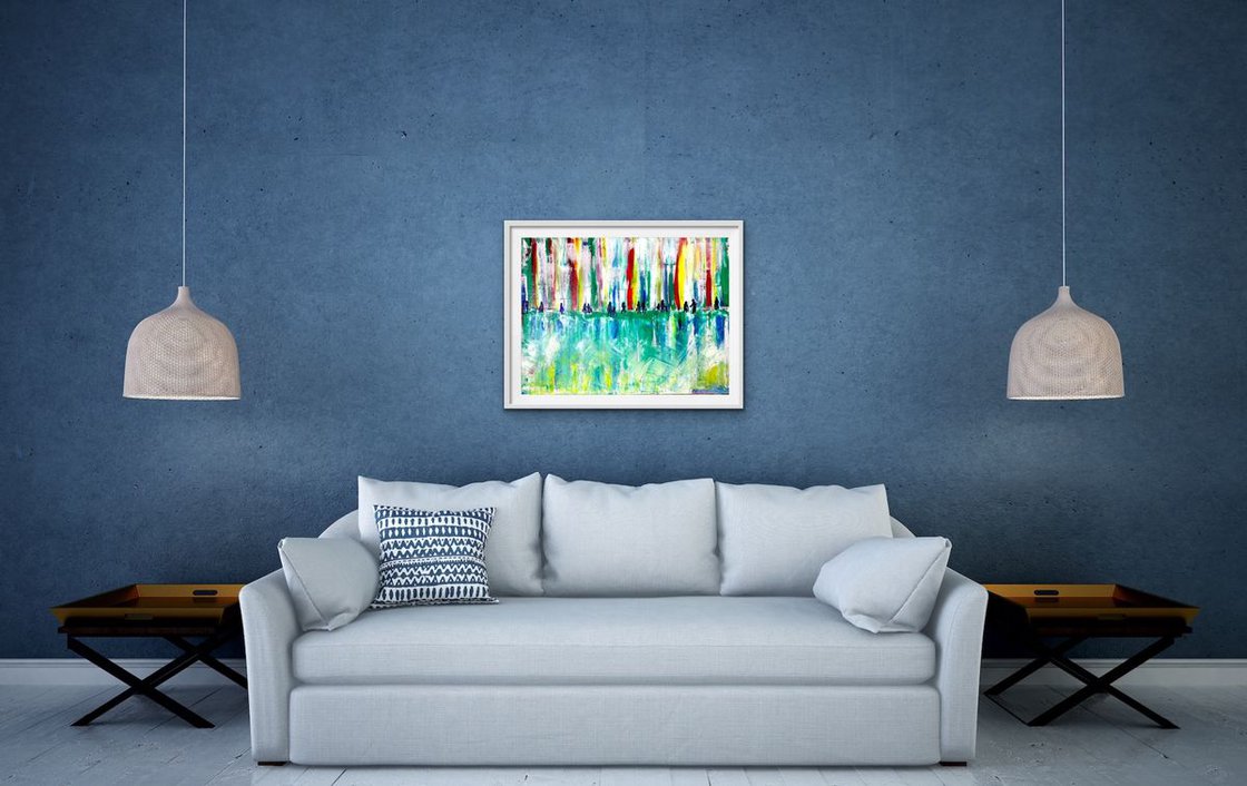 A painting titled 'London Shopping 2 by Ryan Louder' by Ryan Louder