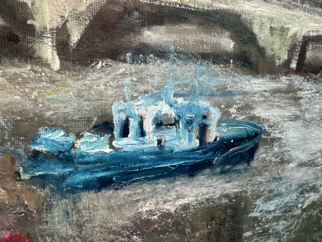 A painting titled 'The Tide Rising by Ryan Louder' by Ryan Louder