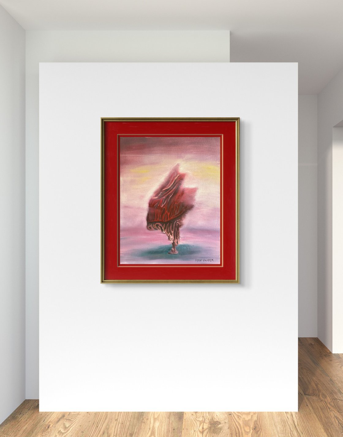 A painting titled 'Weight Of The World by Ryan Louder' by Ryan Louder