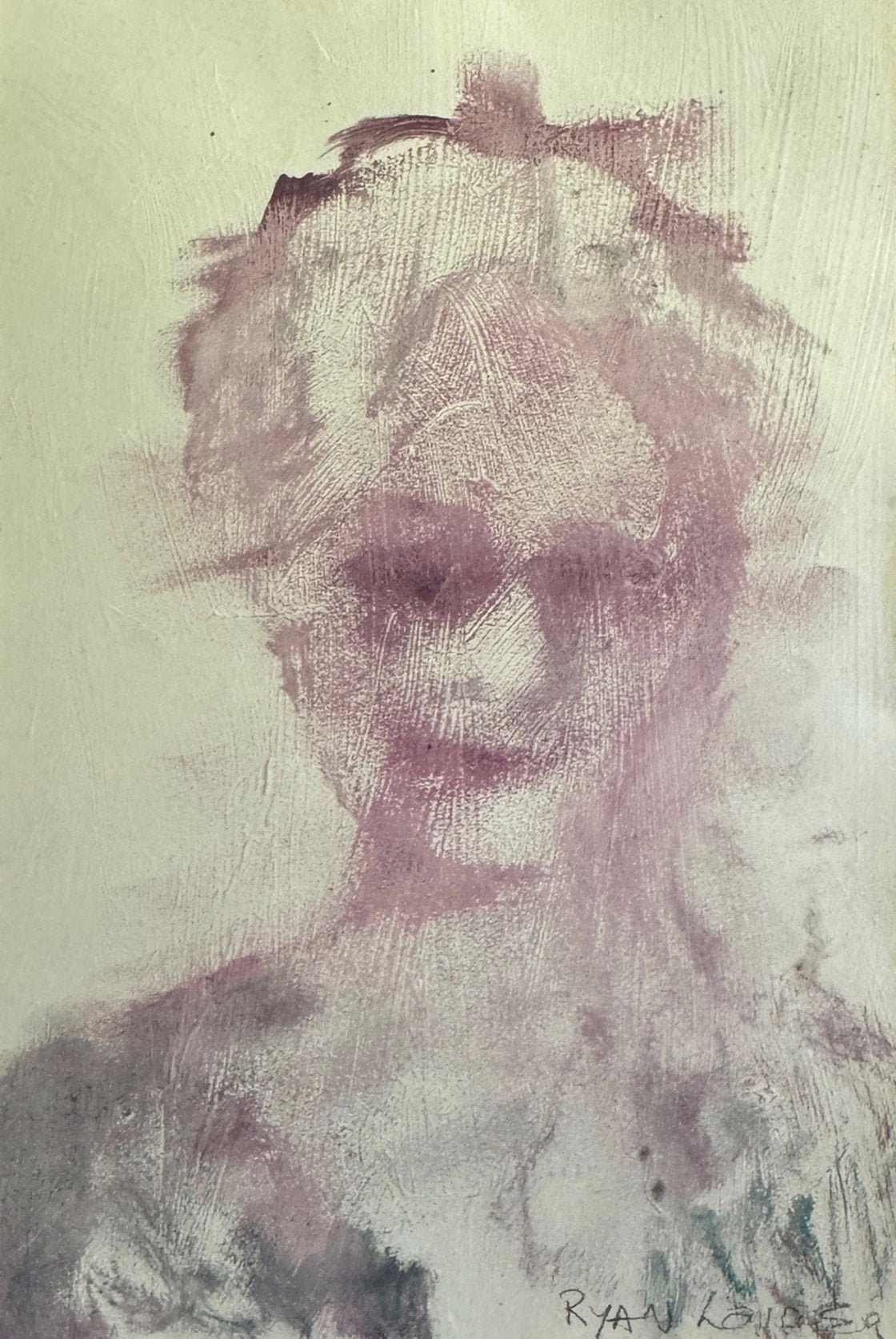 A painting titled 'Study of a Woman’s Face by Ryan Louder' by Ryan Louder