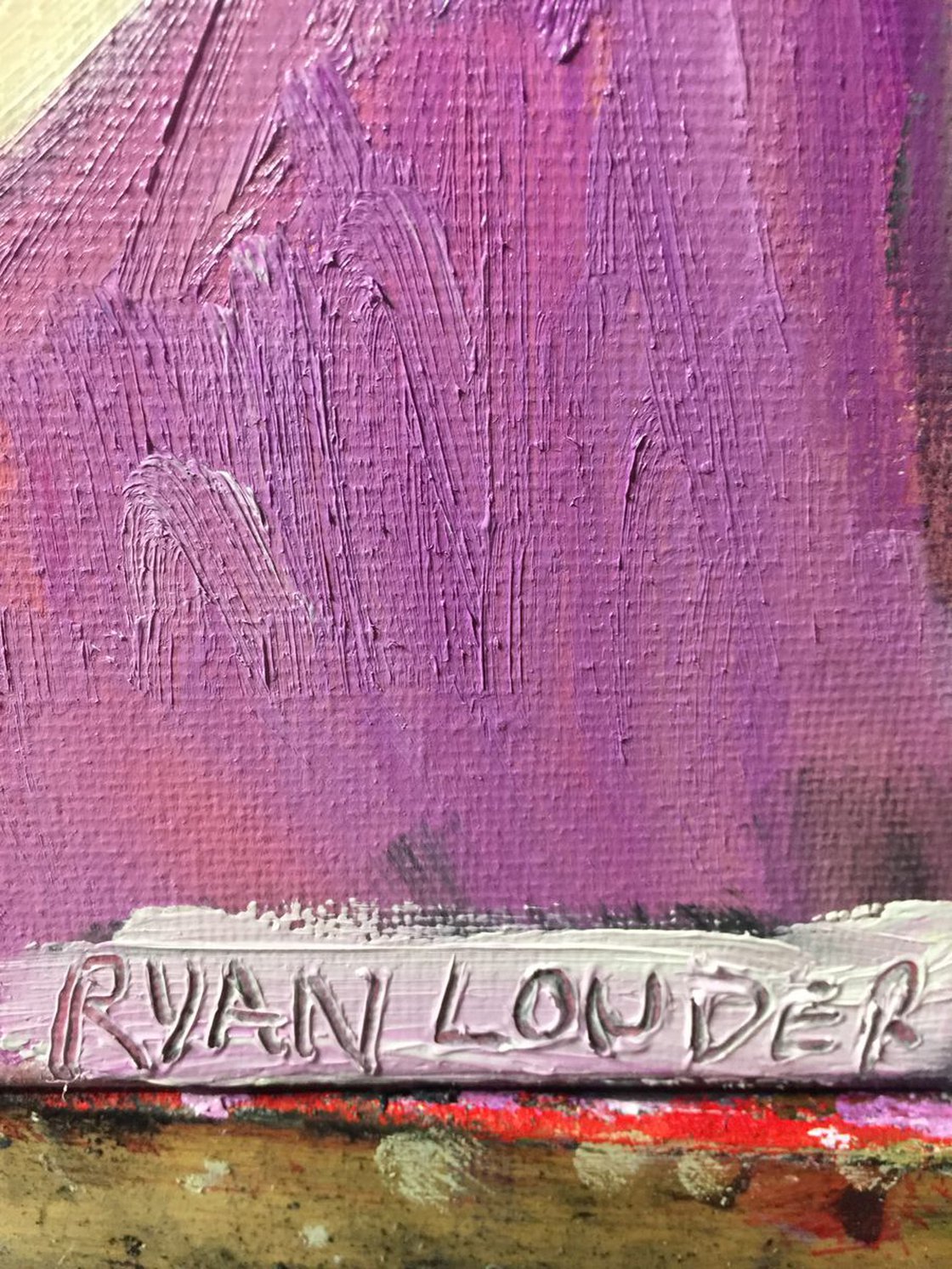 A painting titled 'People Of London 11 12x9 Oil On Canvas by Ryan Louder' by Ryan Louder