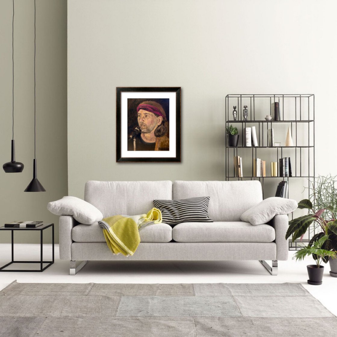 A painting titled 'Country Singer by Ryan Louder' by Ryan Louder