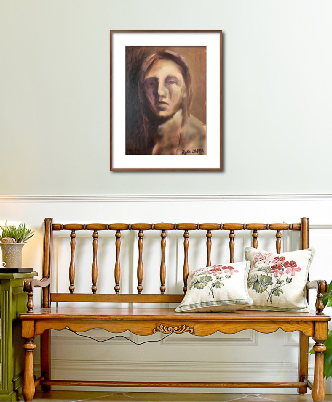 A painting titled 'Driven From His Home by Ryan Louder' by Ryan Louder