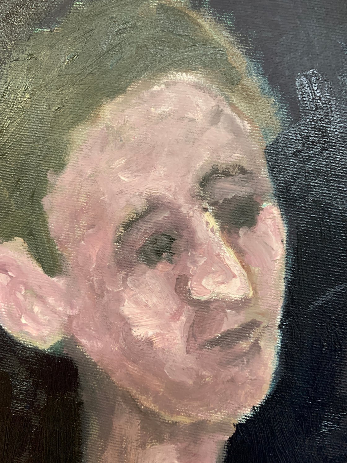 A painting titled 'Feeding The Ducks At Night by Ryan Louder' by Ryan Louder