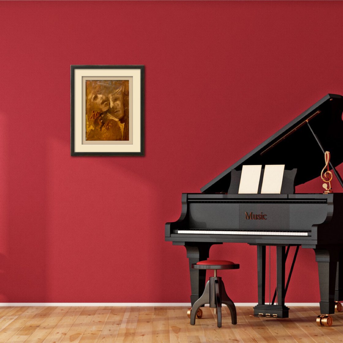 A painting titled 'Under the Rock by Ryan Louder' by Ryan Louder