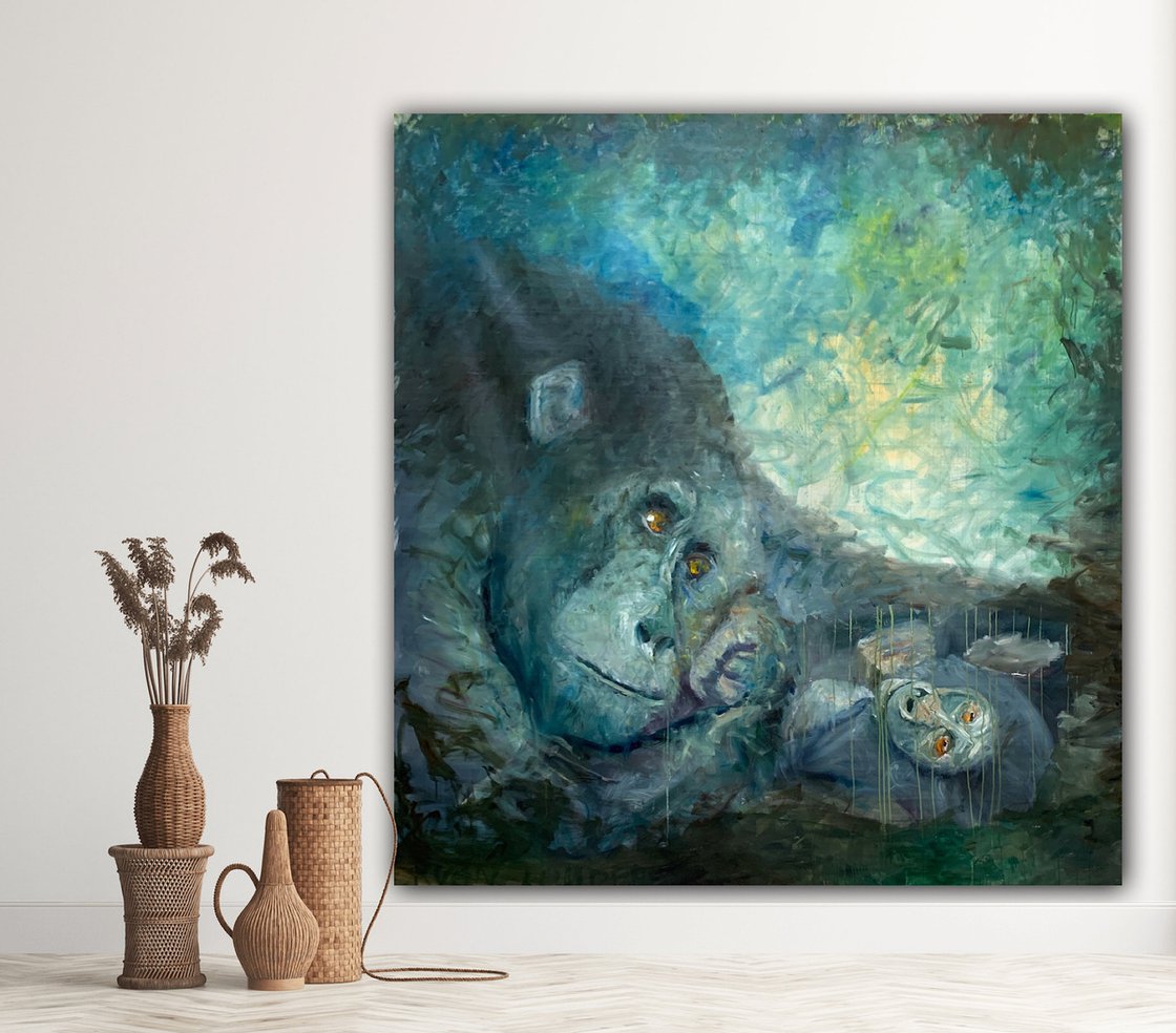 A painting titled 'Habitat by Ryan Louder' by Ryan Louder