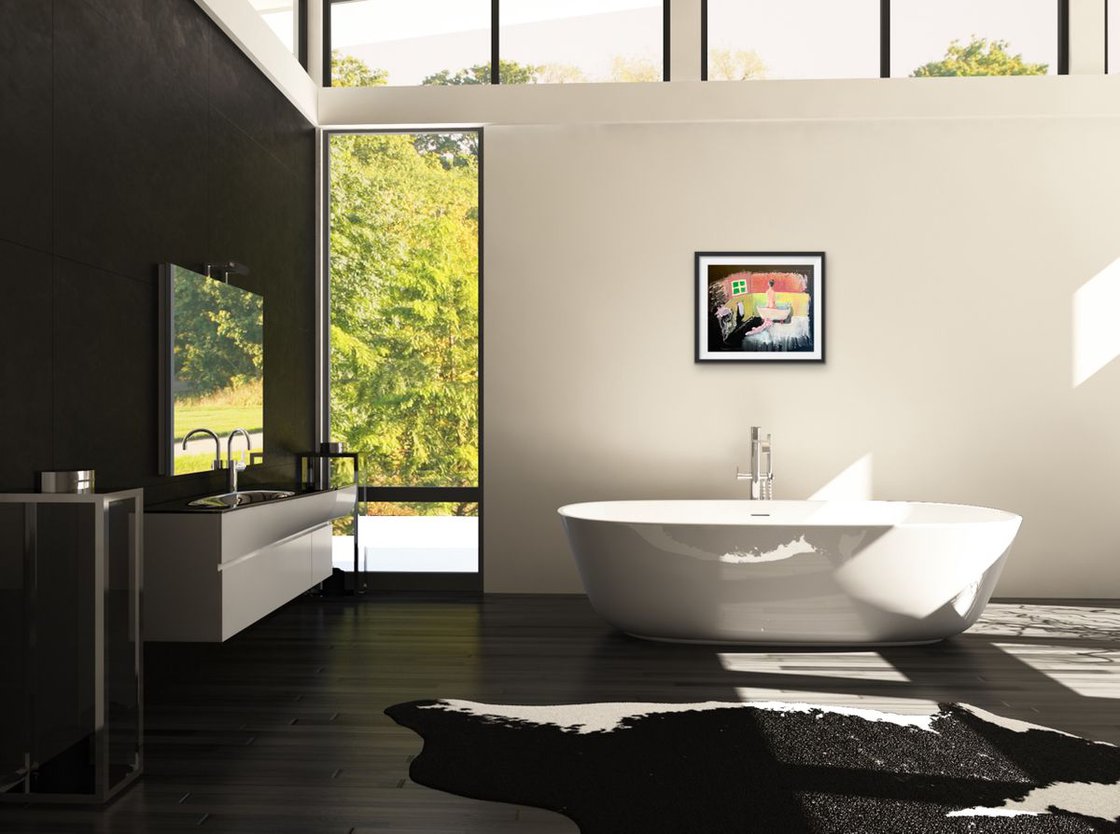Nude Woman in Bathroom by Ryan Louder - Sold