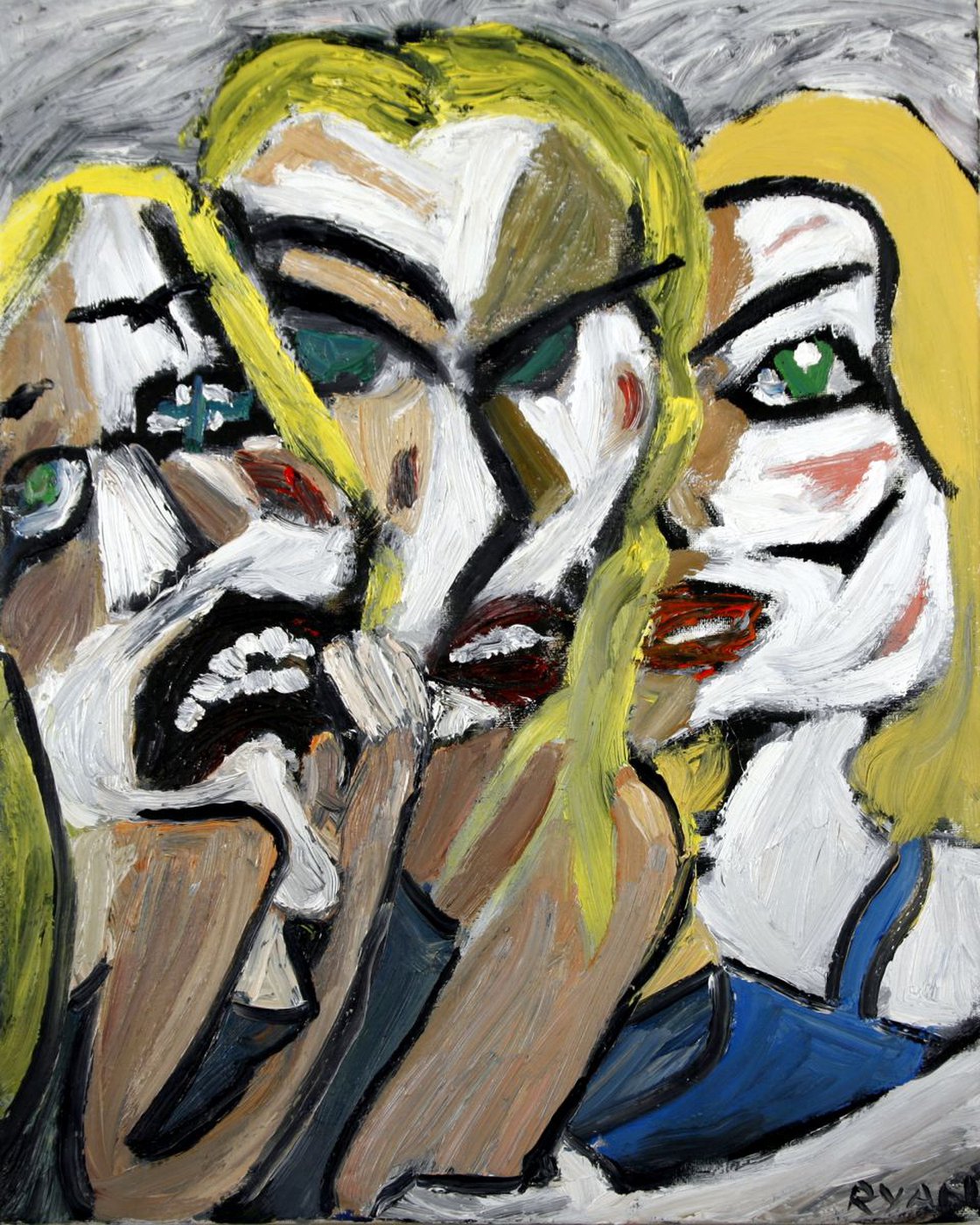 Shallow Friends - Oil On Canvas - Ryan Louder 2017 by Ryan Louder - Sold