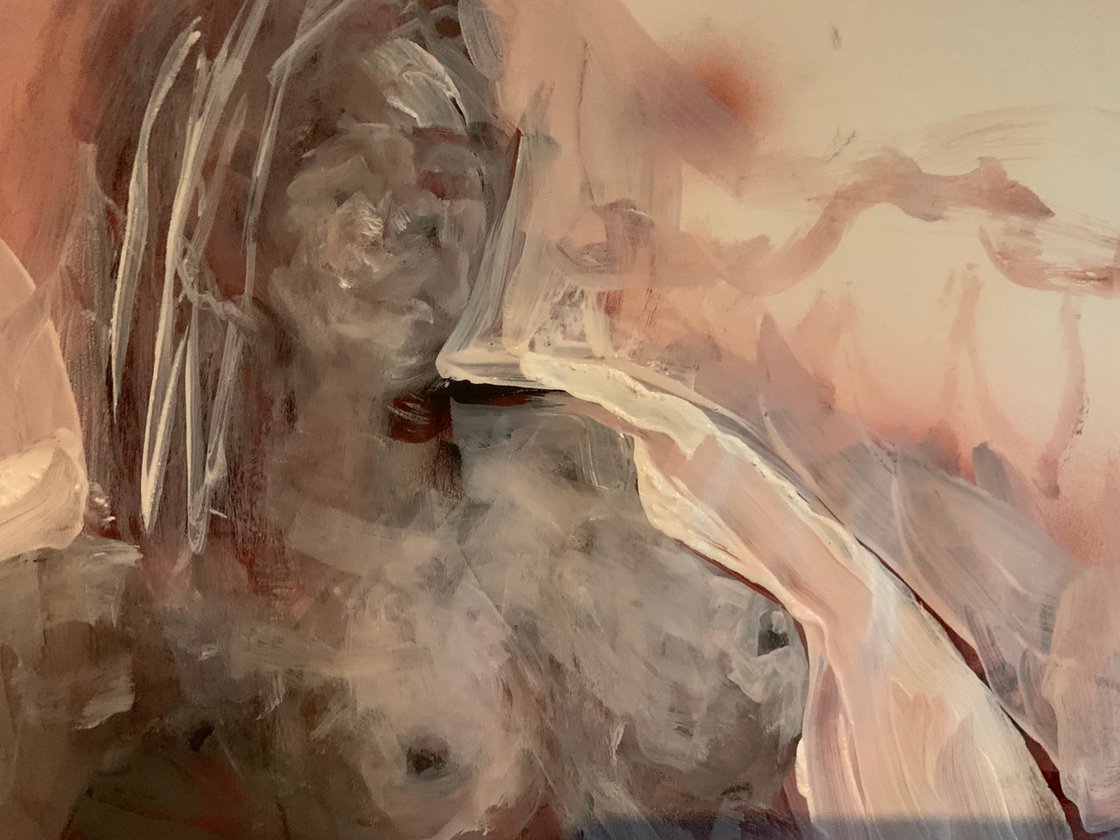 A painting titled 'Under The Covers by Ryan Louder' by Ryan Louder