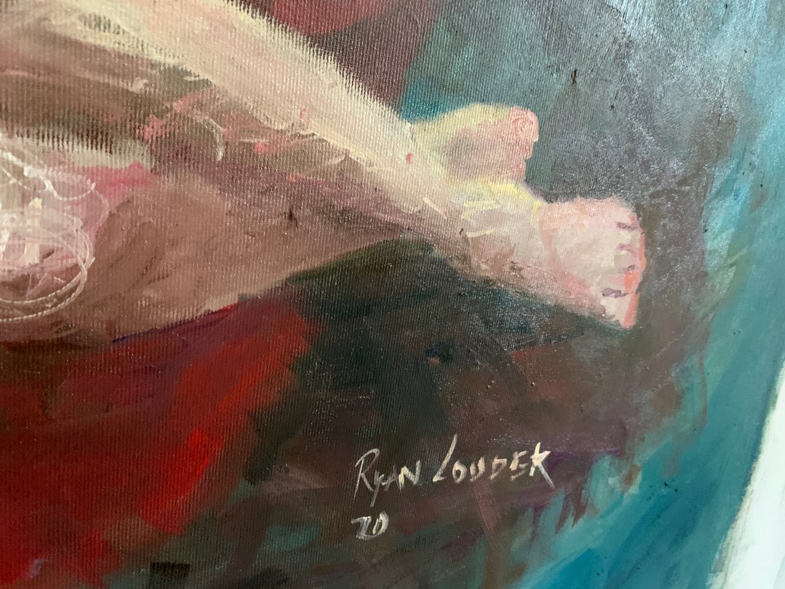 Nude with a White Vase by Ryan Louder - Sold