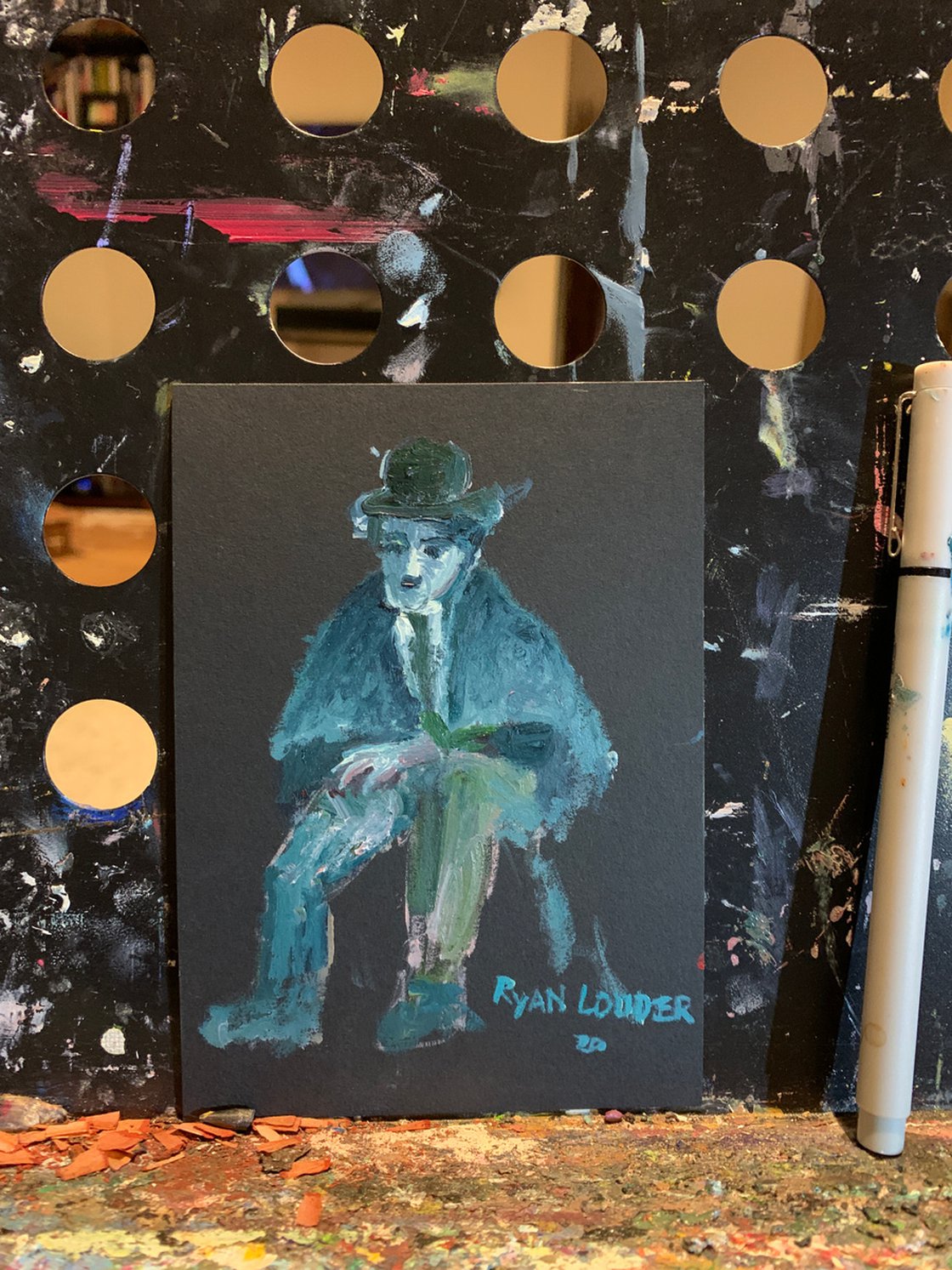 Charlie Chaplin by Ryan Louder - Sold