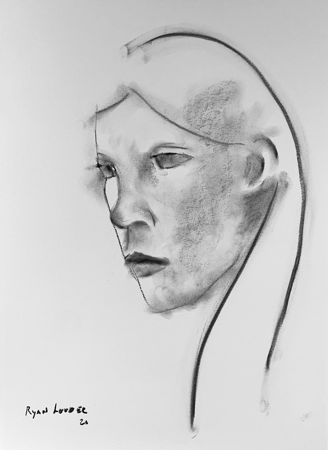 Study of a Woman’s Face by Ryan Louder - Sold