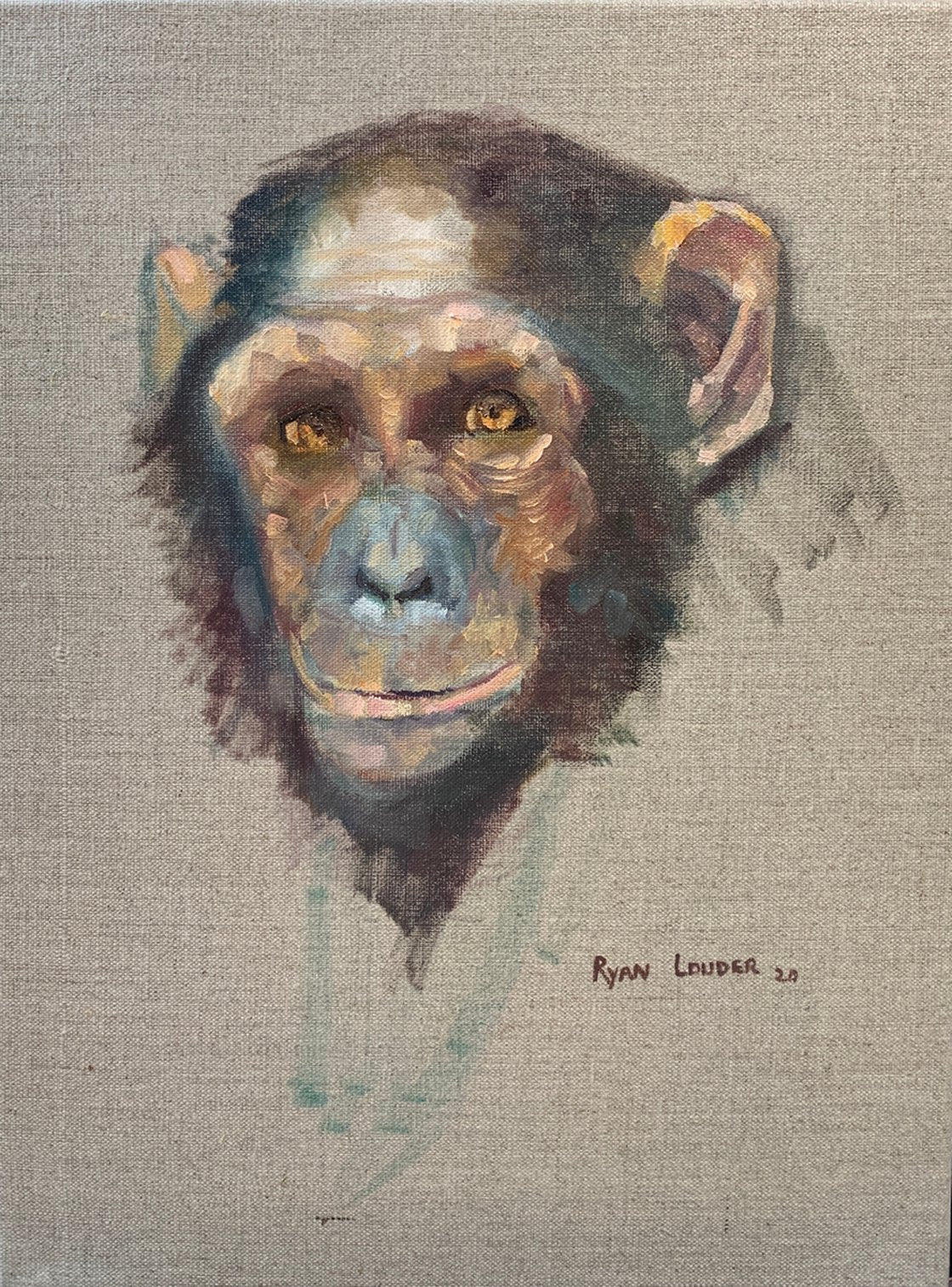 Chimpanzee by Ryan Louder - Sold