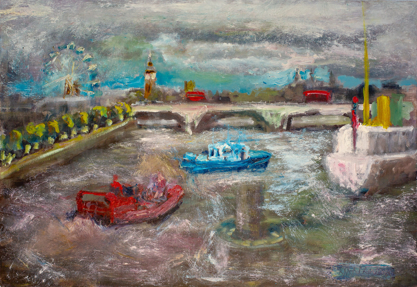 A painting titled 'The Thames' by London Paintings