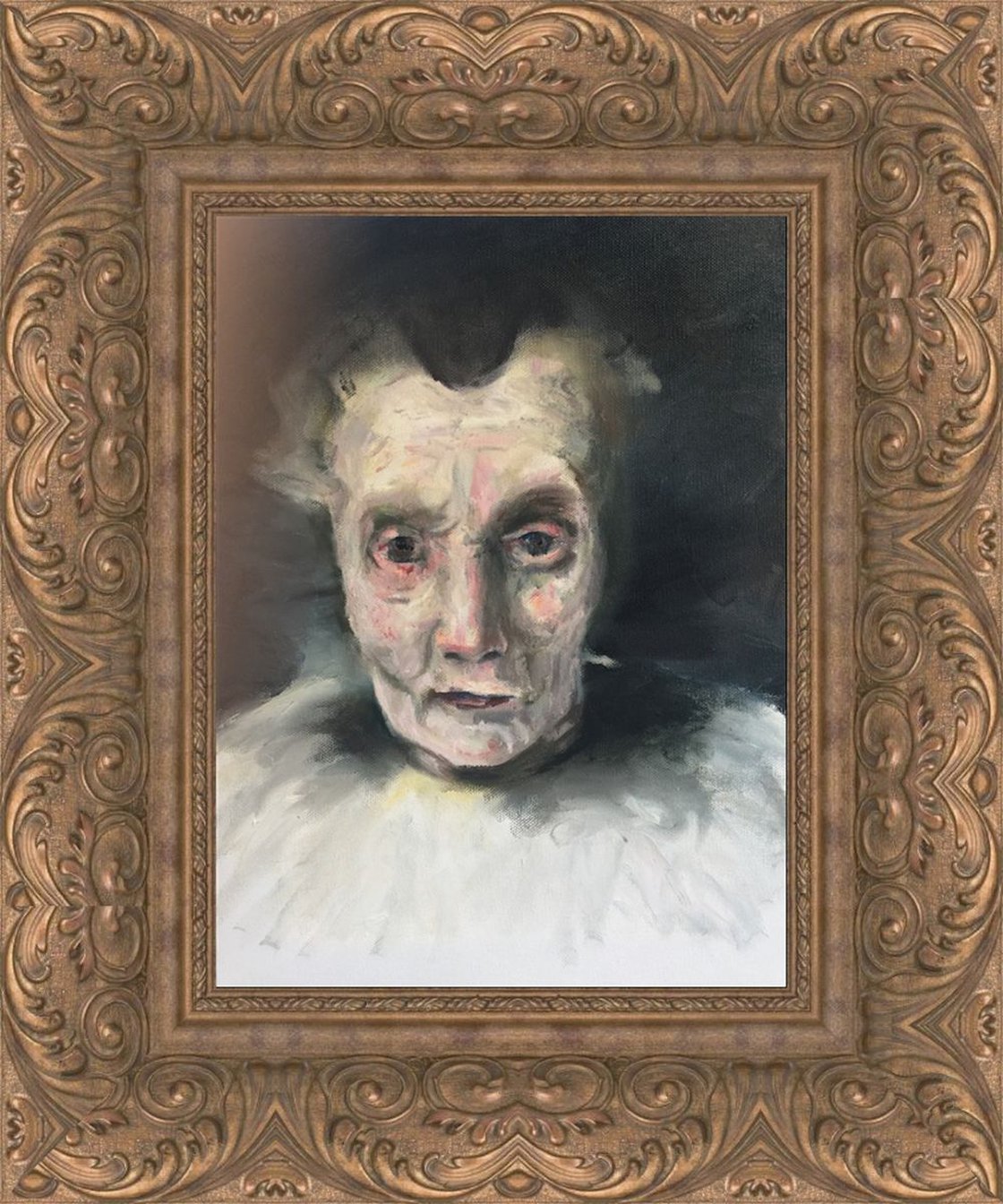 A painting titled 'Rembrandt Study In Oil by Ryan Louder' by Ryan Louder