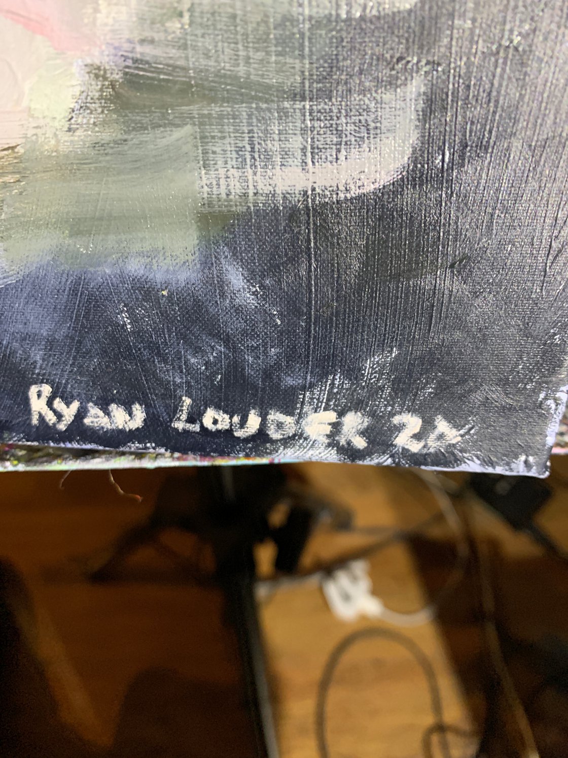 A painting titled 'Woman Bathing by Ryan Louder' by Ryan Louder