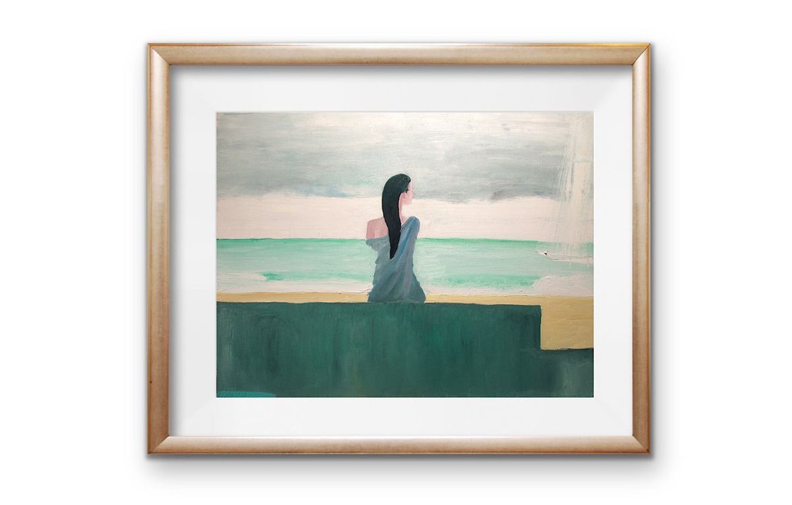 Beach - Looking Out To The Ocean by Ryan Louder - Hahnemühle German Etching Fine Art Print