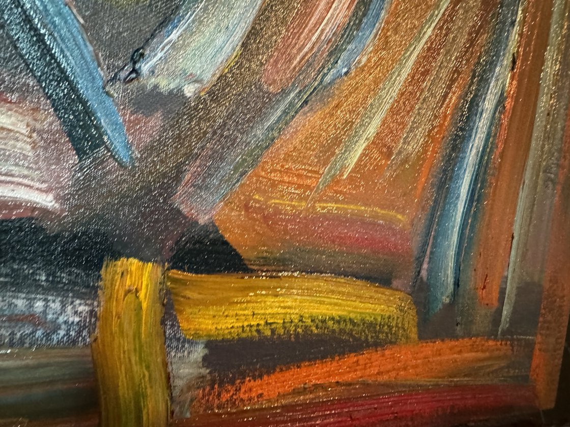 A painting titled 'Books On A Summers Day by Ryan Louder' by Ryan Louder