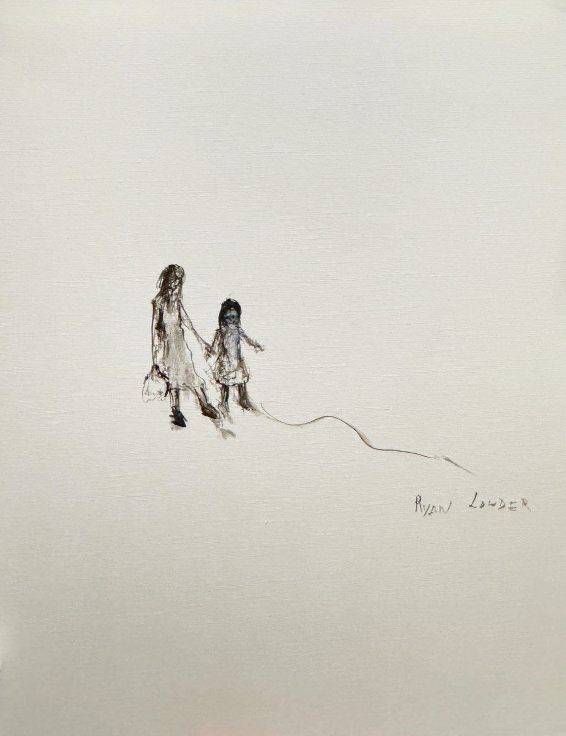 A painting titled 'Mother and Daughter by Ryan Louder' by Ryan Louder