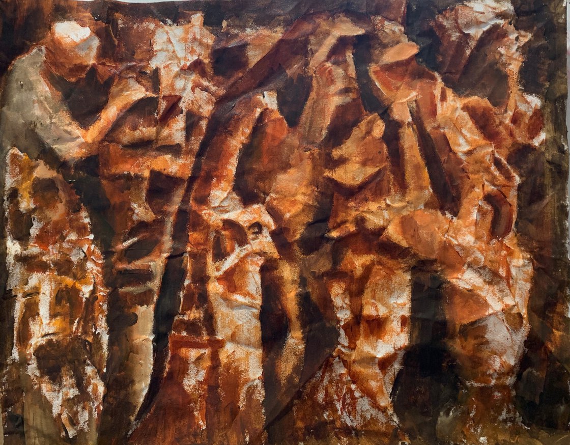 A painting titled 'REM Intrusion Hallucination Study 5 by Ryan Louder' by Ryan Louder