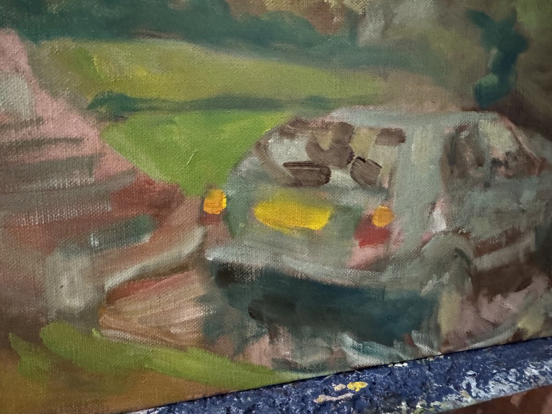 A painting titled 'London On A Spring Day by Ryan Louder' by Ryan Louder