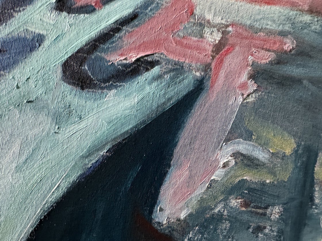 A painting titled 'Storm at Sea by Ryan Louder' by Ryan Louder