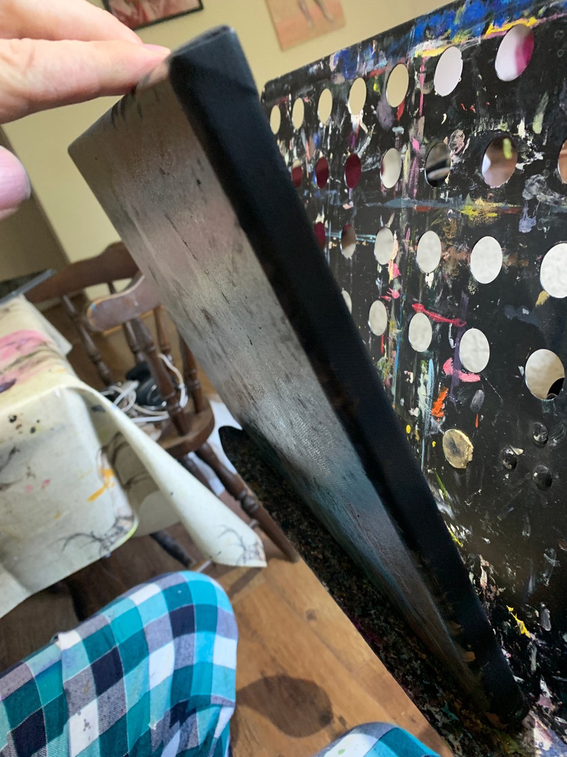 A painting titled 'don’t forget to brush your teeth by Ryan Louder' by Ryan Louder