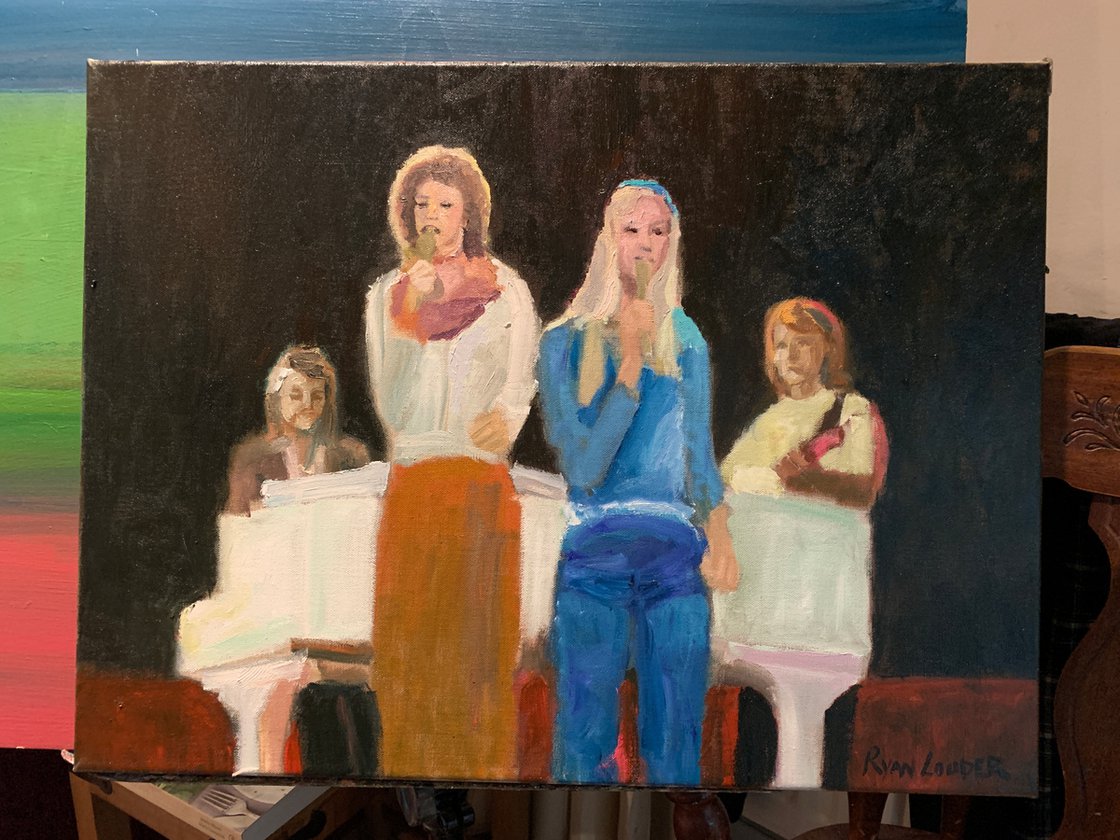 A painting titled 'ABBA by Ryan Louder' by Ryan Louder