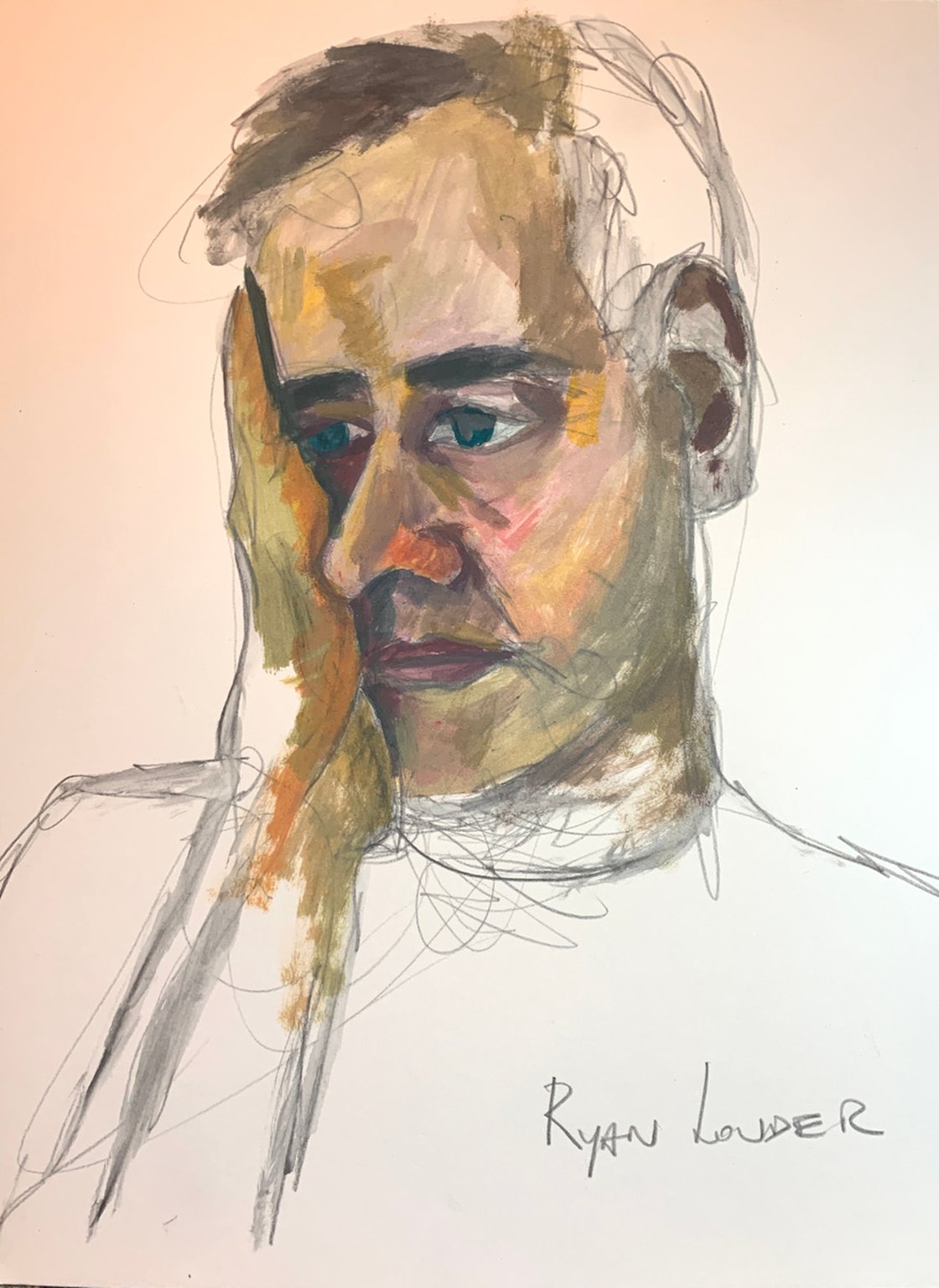 Portrait Of A Man by Ryan Louder - Sold