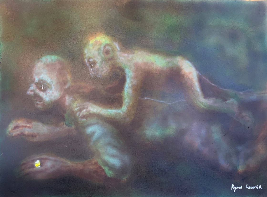 A painting titled 'My Precious by Ryan Louder' by Ryan Louder